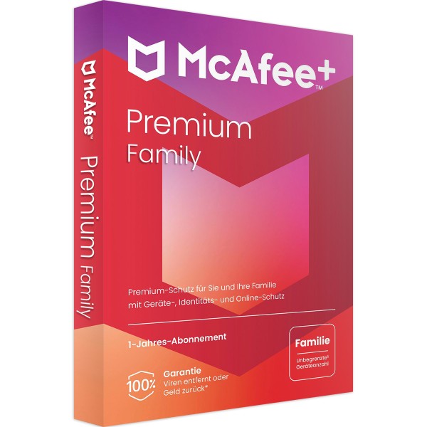 McAfee+ Premium - Family 1 Jahr Unbegrenzte Geräte